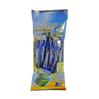 Satinex, Rasoio 3 Lame Uomo, 6 pz. Satinex, Rasoio 3 Lame Uomo, 6 pz.
