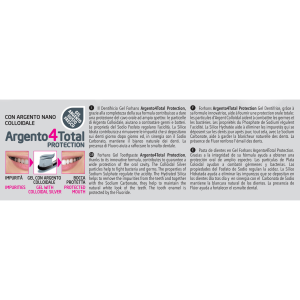 Pasta dental de plata coloidal, 75 ml