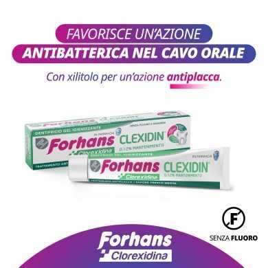 Forhans, Dentifricio con Clorexidina, Azione di Mantenimento, CLEXIDIN 0,12% Forhans, Dentifricio con Clorexidina, Azione di Mantenimento, CLEXIDIN 0,12%