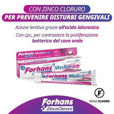 Forhans, Dentifricio con Zinco Cloruro, azione d'urto, MEDICO Forhans, Dentifricio con Zinco Cloruro, azione d'urto, MEDICO