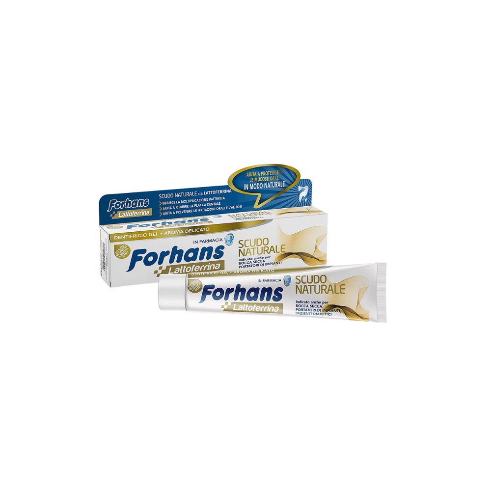 Forhans, Dentifricio con Lattoferrina, SCUDO NATURALE Forhans, Dentifricio con Lattoferrina, SCUDO NATURALE