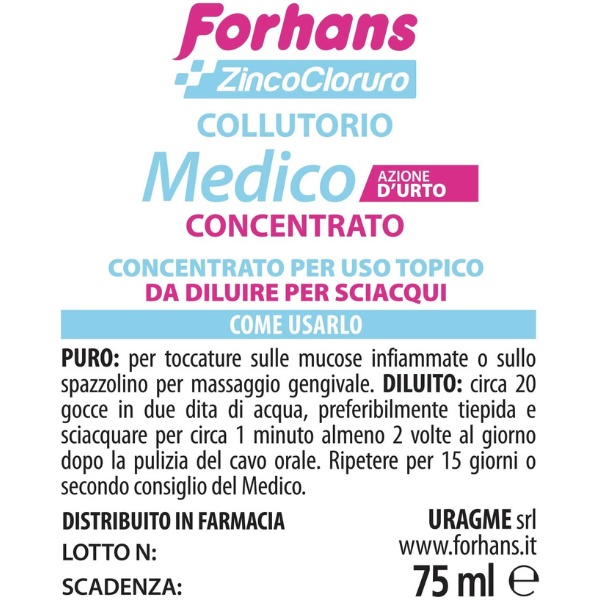Colutorio Médico Concentrado, Acción Astringente y Antiinflamatoria