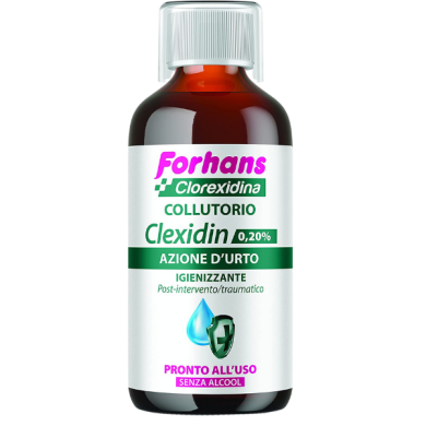 Collutorio Clexidin 0,20% NO Alcool, TrattamClexidin 0.20% NO Alcohol Mouthwash, Postoperative Treatment, 200ml