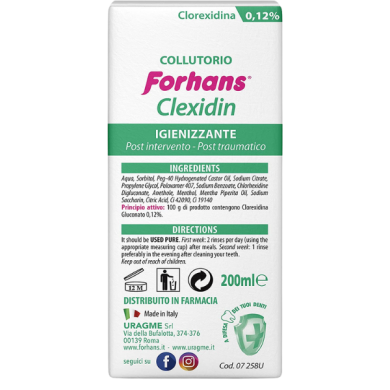 Forhans, Collutorio con Clorexidina, Azione di Mantenimento, CLEXIDIN 0,12%