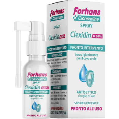Clexidin 0,30%, Spray listo para usar para mucosas orales, encías, dientes y garganta, 50 ml