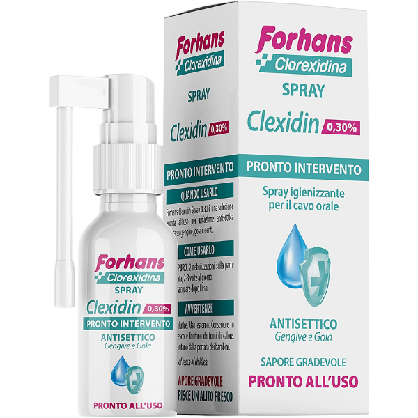 Forhans, Spray con Clorexidina, Azione Locale, CLEXIDIN 0,30%