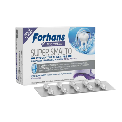 Forhans, Compresse Orosolubili con Idrossiapatite, SUPER SMALTO Forhans, Compresse Orosolubili con Idrossiapatite, SUPER SMALTO