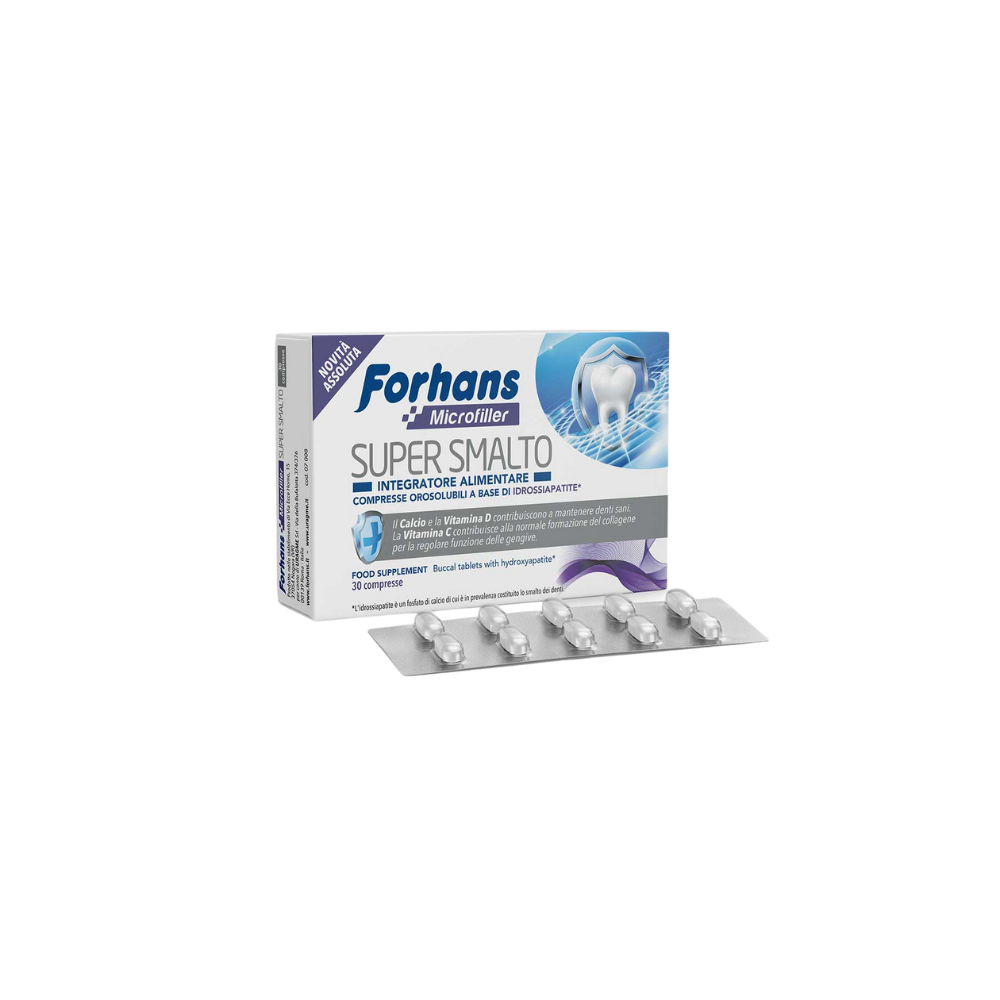 Forhans, Compresse Orosolubili con Idrossiapatite, SUPER SMALTO