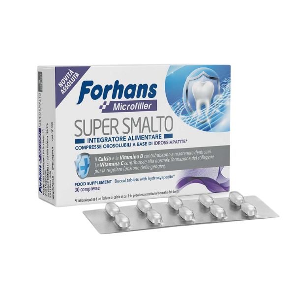 Suplemento Super Esmalte, Fortalece y Renueva el Esmalte Dental, 30 Comprimidos