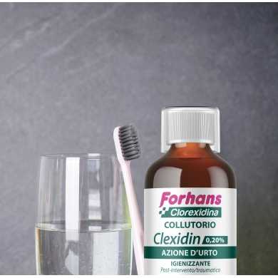 Forhans, Collutorio con Clorexidina, Azione d'urto, CLEXIDIN 0,20%