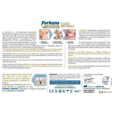 Forhans, Dentifricio con Lattoferrina, SCUDO NATURALE Forhans, Dentifricio con Lattoferrina, SCUDO NATURALE