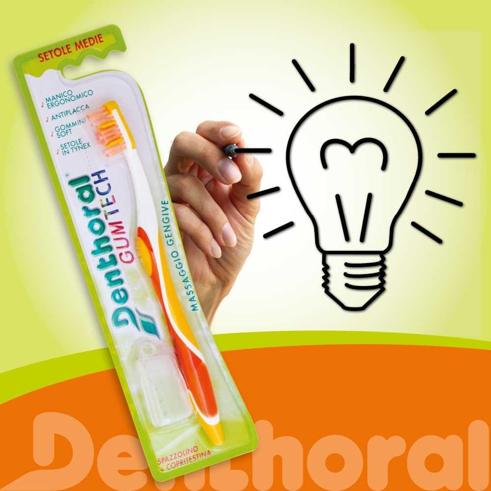 Denthoral, Spazzolino con Gommini per massaggio gengivale, GUM TECH
