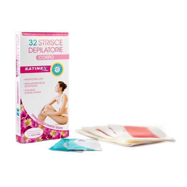 Satinex Plus Body Depilatory Strips, 32 pieces Satinex Plus Body Depilatory Strips, 32 pieces
