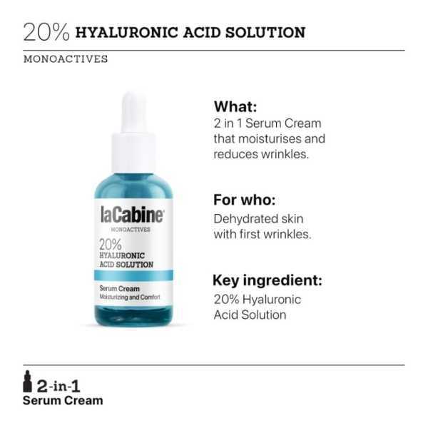 LaCabine, Crema-Siero Idratante, 20% HYALURONIC ACID SOLUTION