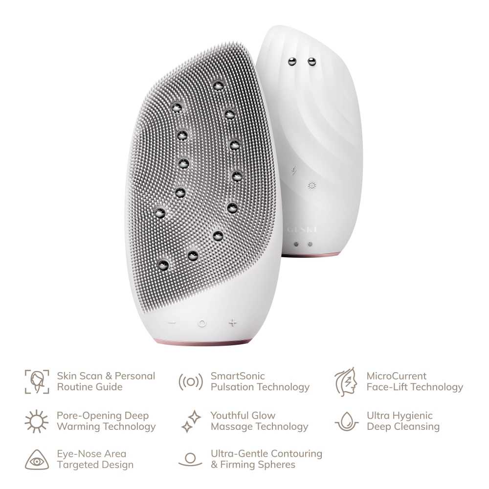 Geske, Spazzola sonica termica per la pulizia e tonificazione del viso 8 in 1 Geske, Spazzola sonica termica per la pulizia e tonificazione del viso 8 in 1