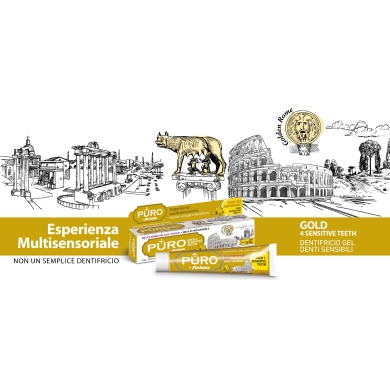 Puro, Dentifricio con Microparticelle di Oro, GOLD4SENSITIVE