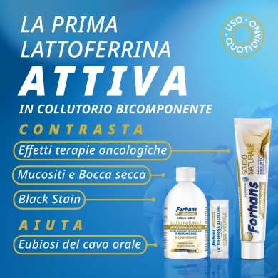 Forhans, Collutorio Bicomponente con Lattoferrina attiva, SCUDO NATURALE