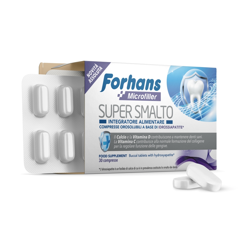 Forhans, Compresse Orosolubili con Idrossiapatite, SUPER SMALTO
