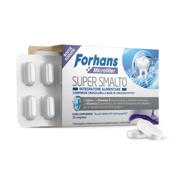 Forhans, Compresse Orosolubili con Idrossiapatite, SUPER SMALTO