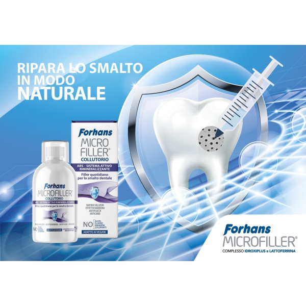 Colutorio Microfiller, Remineralizante, Rellenador Diario del Esmalte Dental, 500ml