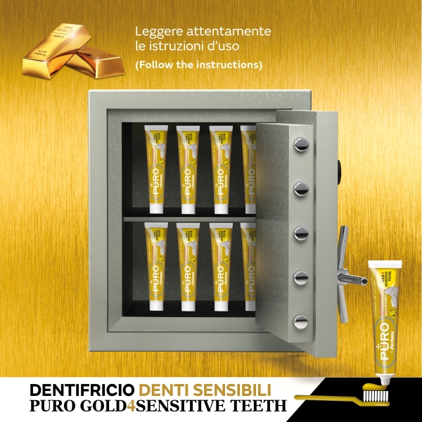 Puro, Dentifricio con Microparticelle di Oro, GOLD4SENSITIVE Puro, Dentifricio con Microparticelle di Oro, GOLD4SENSITIVE