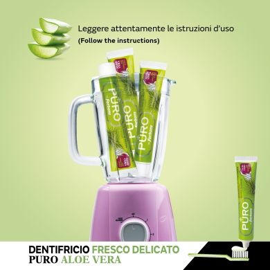 Pasta dental Puro Aloe Vera, 75ml Pasta dental Puro Aloe Vera, 75ml