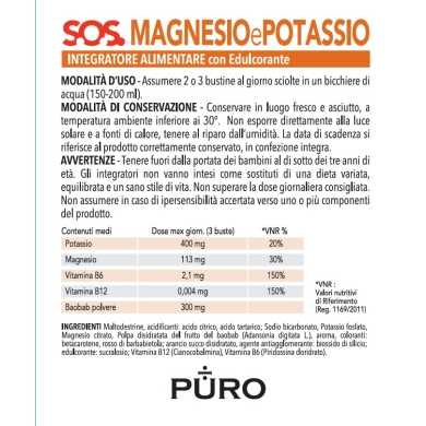 Magnesio y Potasio con Baobab - 20 sobres monodosis - Sabor naranja