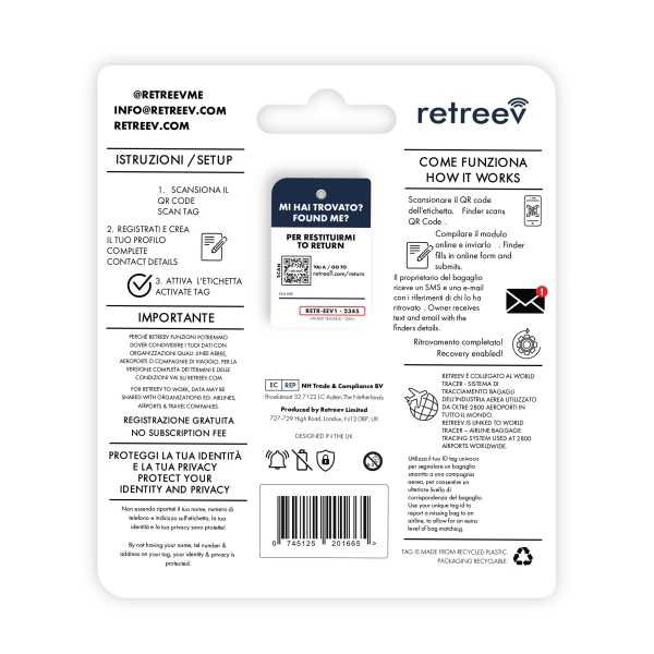 Retreev Smart Tag - Forhans My Luggage
