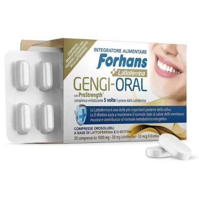 Forhans, Compresse Orosolubili con Lattoferrina, Prostrength e D-Biotina, GENGI-ORAL Forhans, Compresse Orosolubili con Lattoferrina, Prostrength e D-Biotina, GENGI-ORAL
