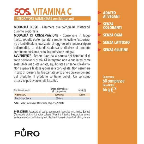 PURO SOS VITAMINA C with Baobab 60 tablets