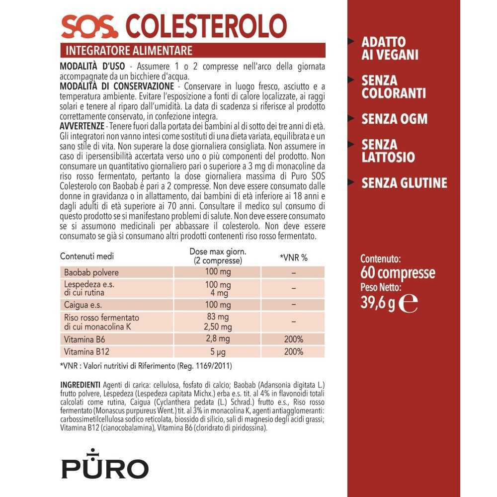 PURO SOS COLESTEROLO with Baobab 60 tablets